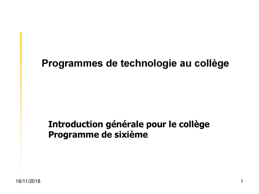 Programmes de technologie au collège ppt télécharger